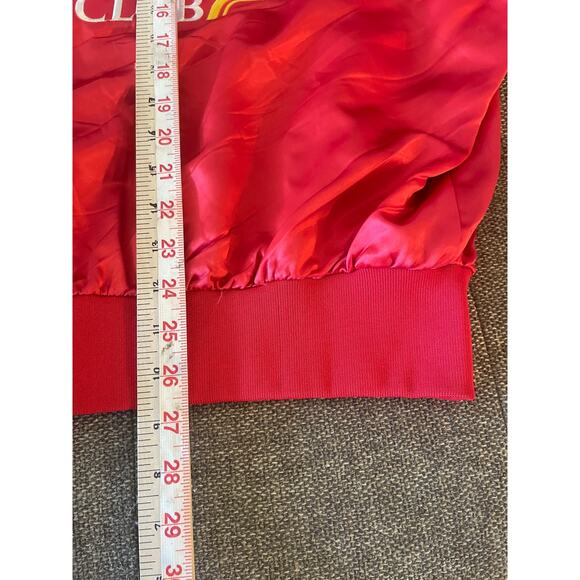 Vintage Caesars Atlantic City satin red jacket LARGE bomber made in USA vantage - Picture 4 of 16